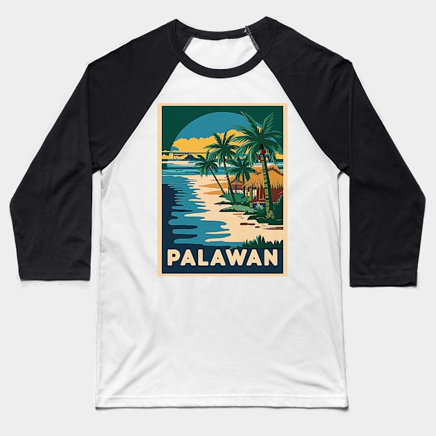 Palawan Island Philippines Baseball T-Shirt by likbatonboot